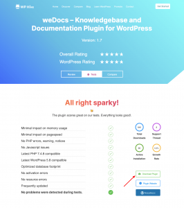Installing WordPress documentation plugin - weDocs