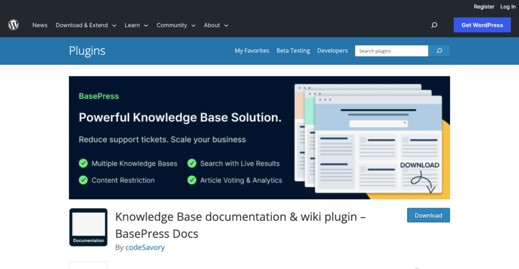 BasePress Knowledge Base Plugin