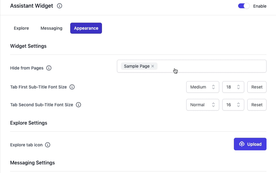 changing the font size of the first and second subtitles