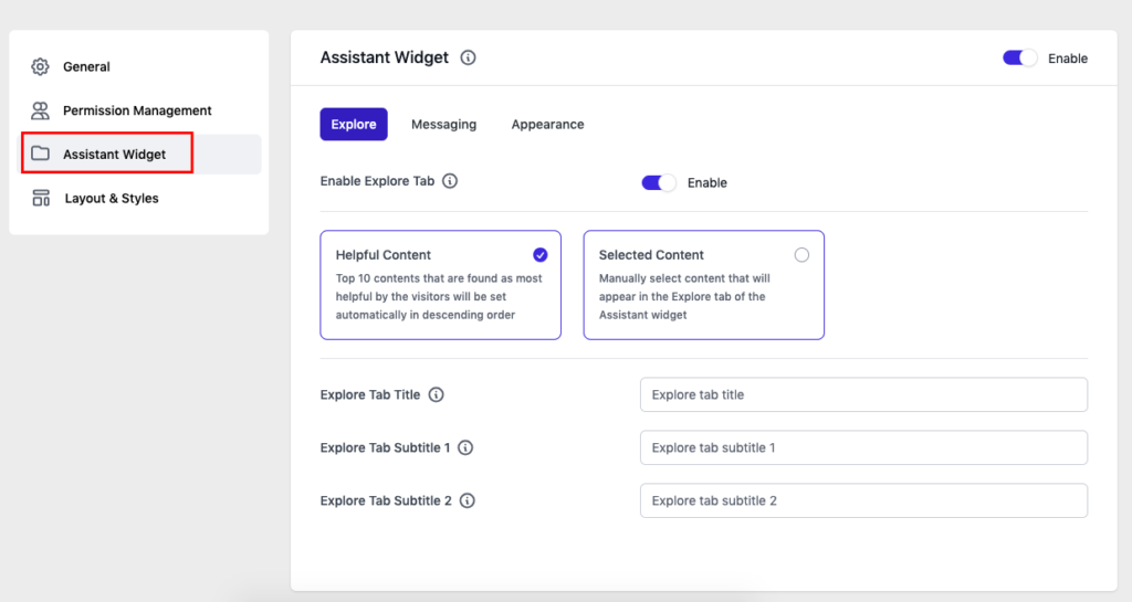 Assistant Widget – weDocs