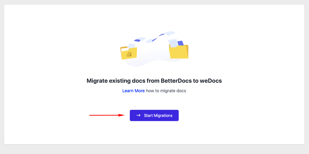 Migration get started with weDocs