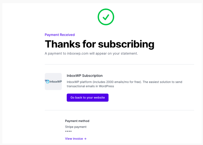 Inboxwp Subscription Confirmed