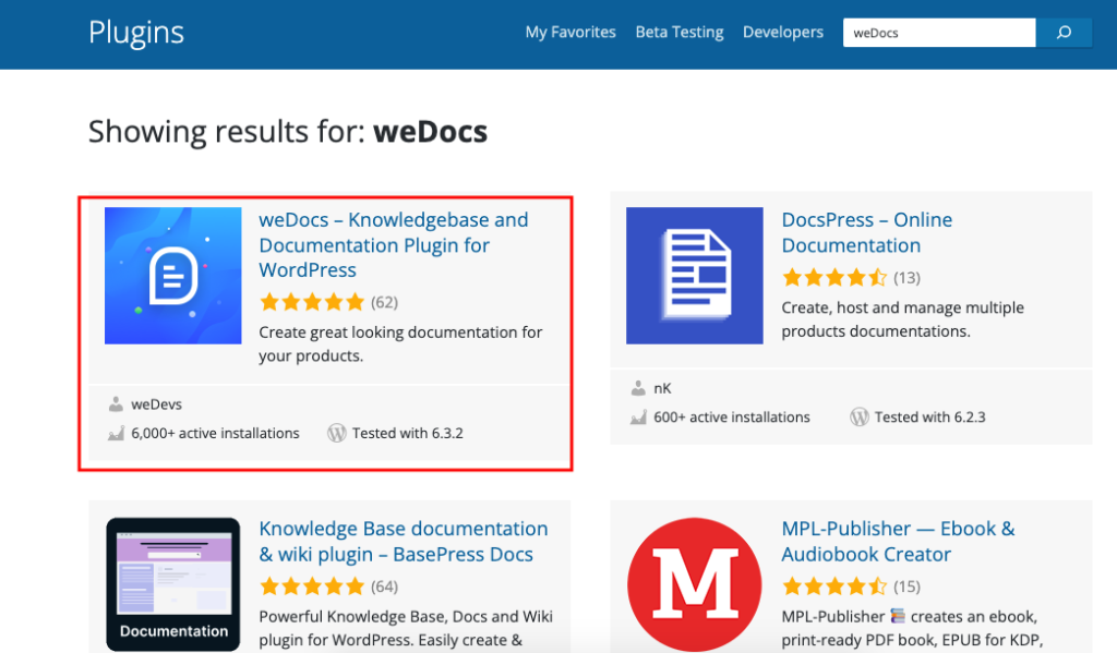 Introducing the documentation plugin for WordPress: weDocs