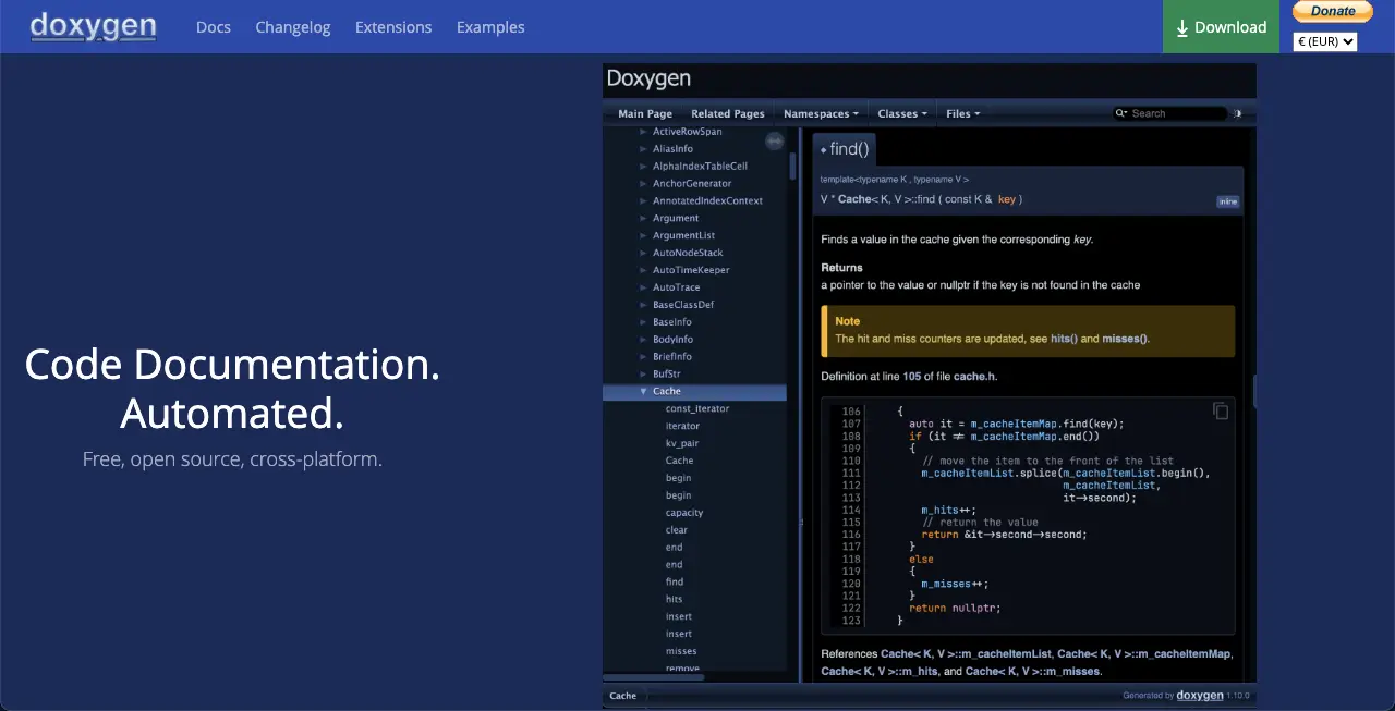 Doxygen Technical Documentation Management Tool