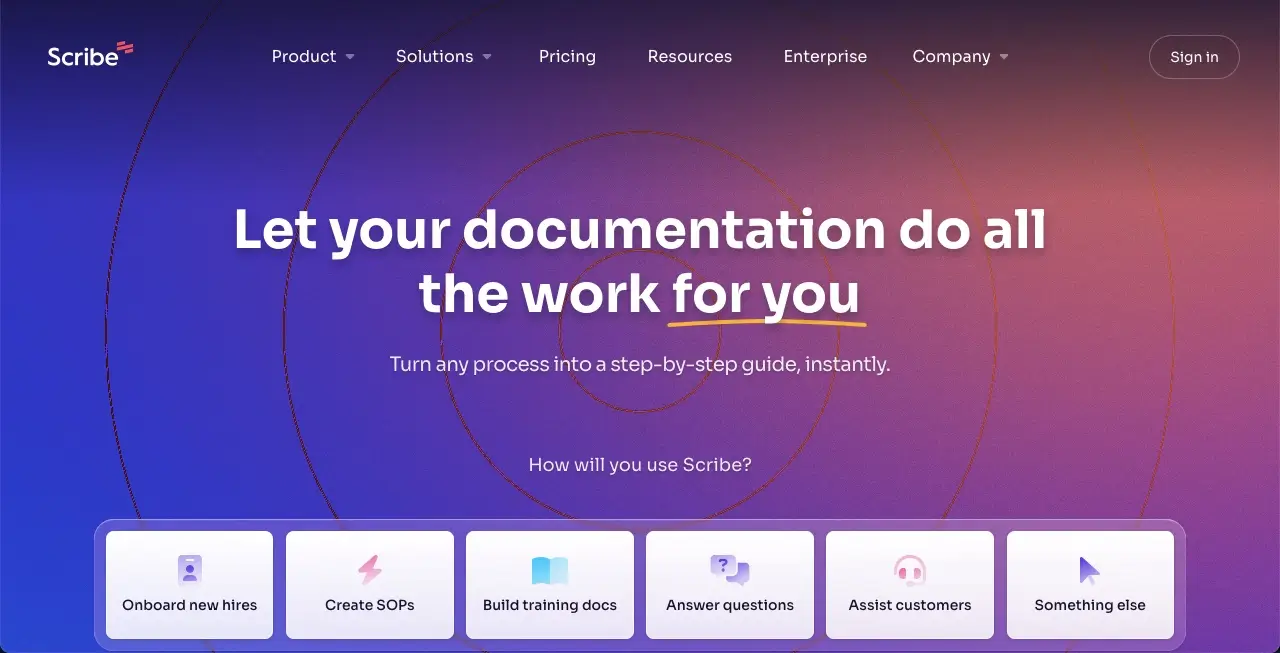 Scribe Technical Documentation Tool