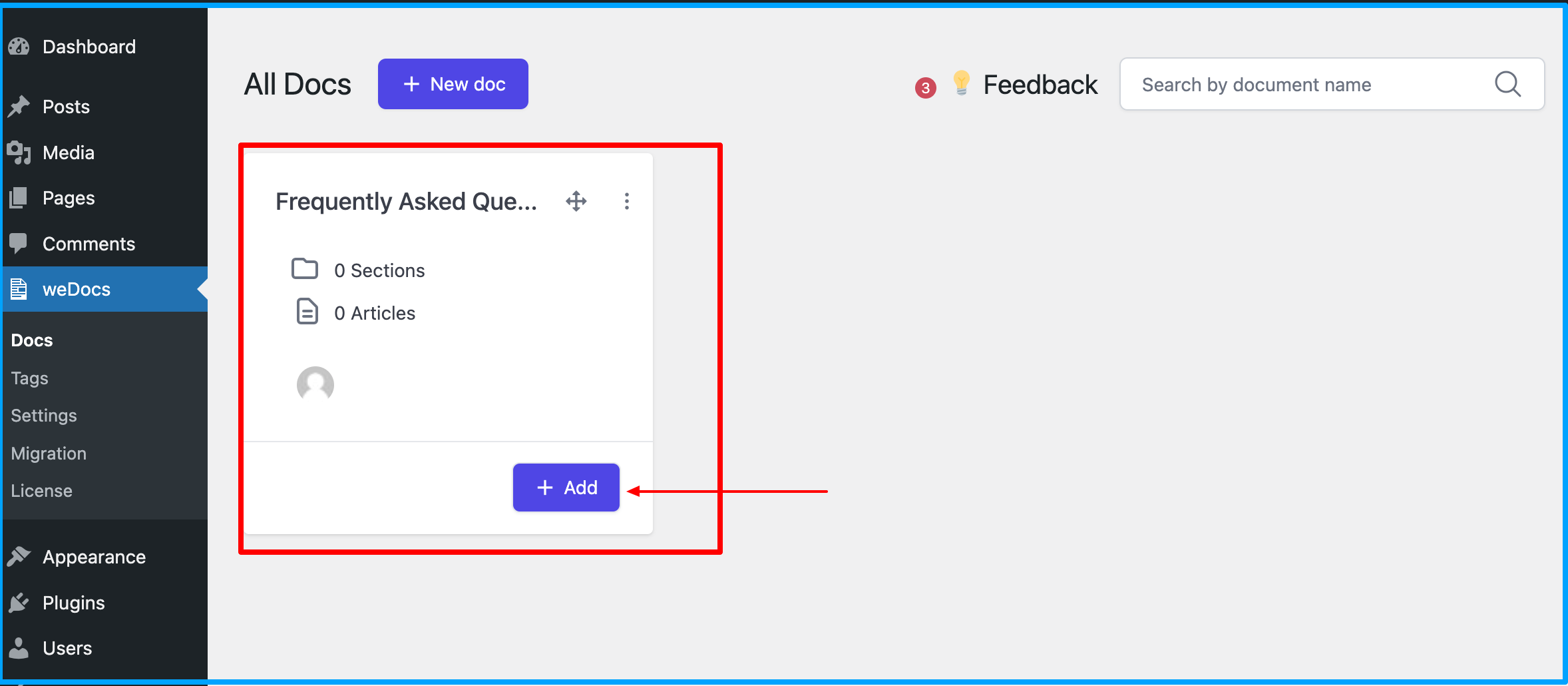 weDocs FAQ creation