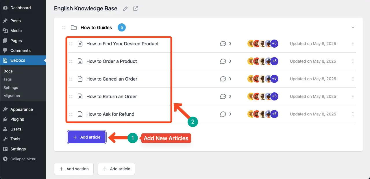 Add more new articles to the knowledge base