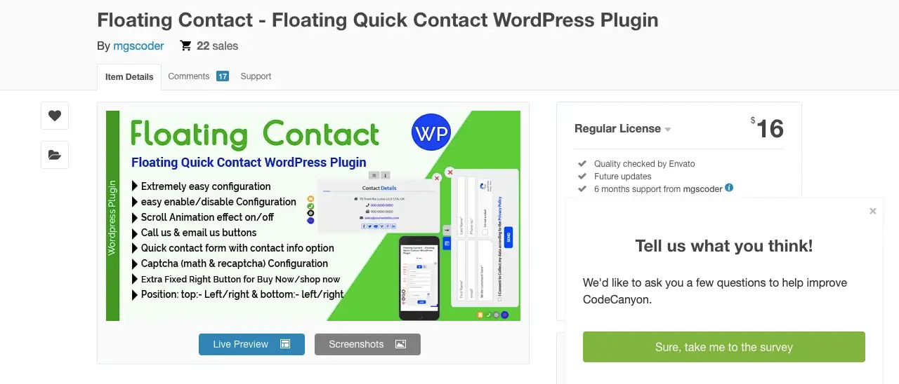 Floating contact