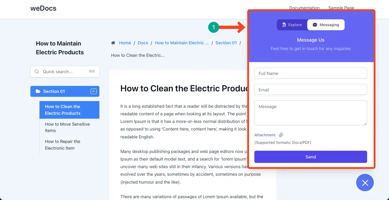 How to allow users to message you