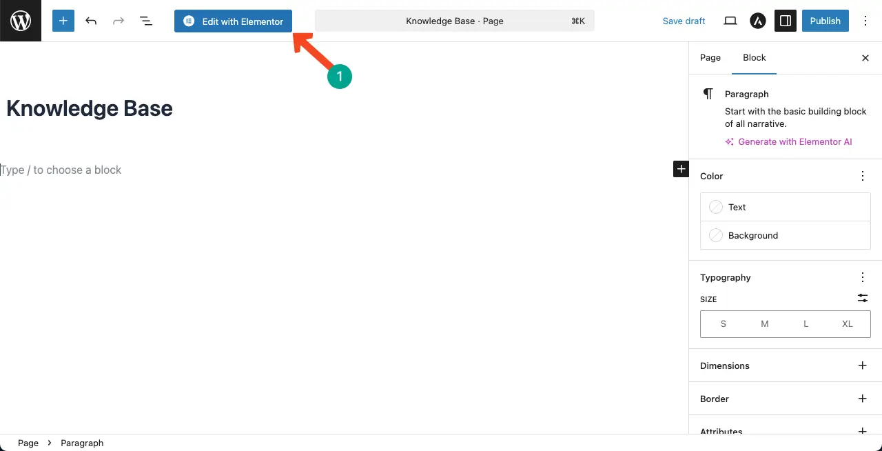 Open a new page with elementor canvas