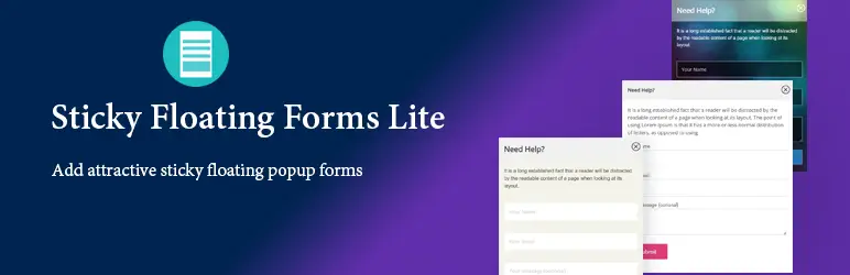Sticky floating forms lite plugin