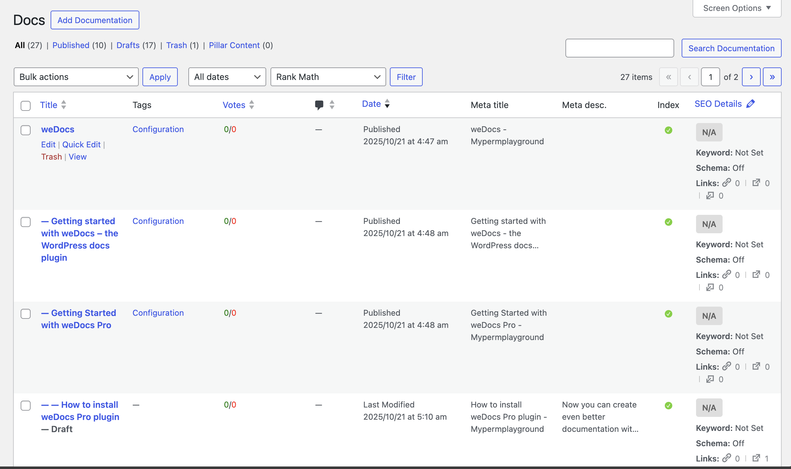 This is a screenshot of Classic UI display