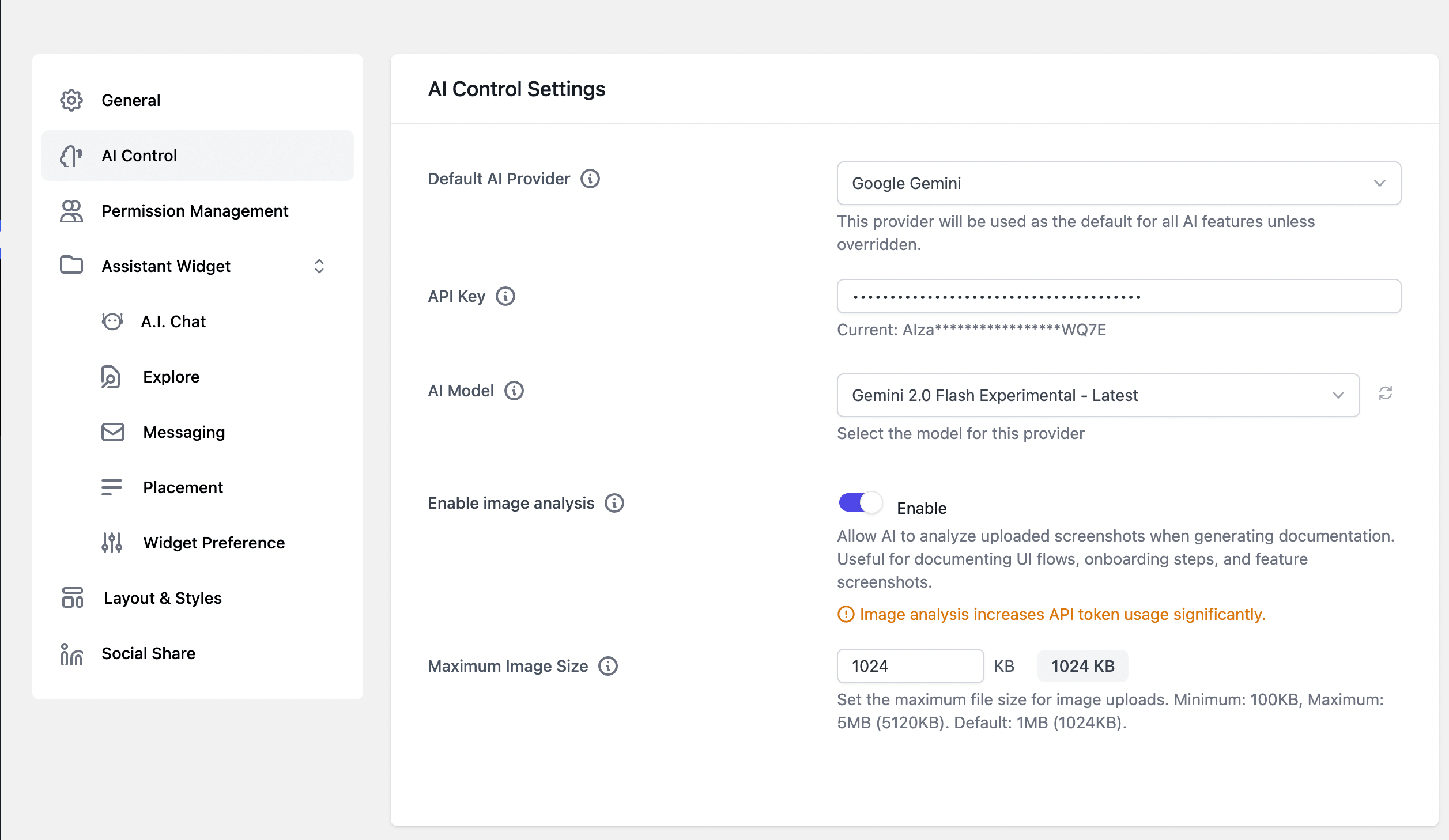 This is a screenshot of enable image analysis