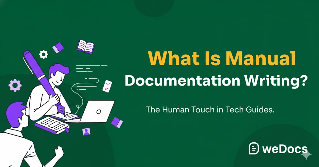 This is a screenshot of manual documentation writing