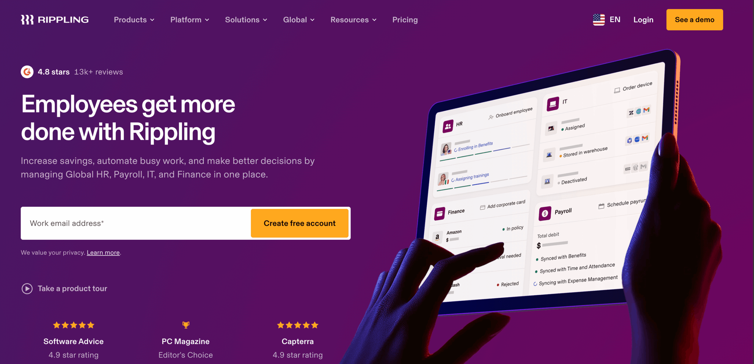 This is a screenshot of rippling