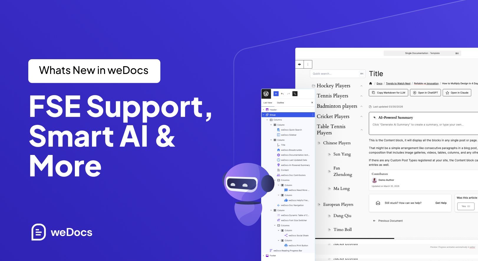 FSE Support, Smart AI & More