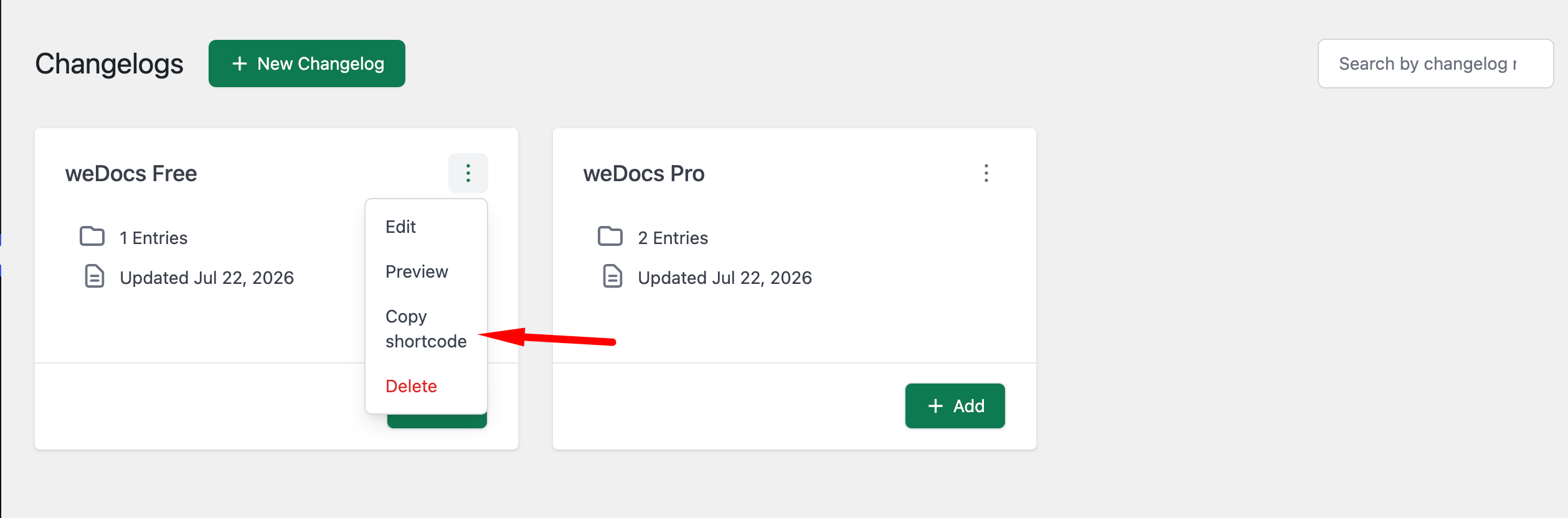 Copy shortcode